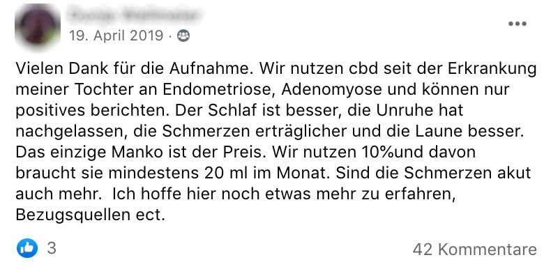 Erfahrungsbericht CBD bei Endometriose
