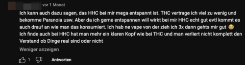 HHC Vape Wirkung Erfahrungen