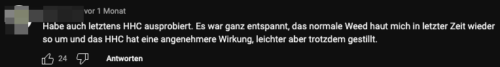 HHC Wirkung Erfahrungsbericht