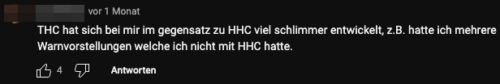 HHC Nebenwirkung Wirkung Erfahrungsbericht