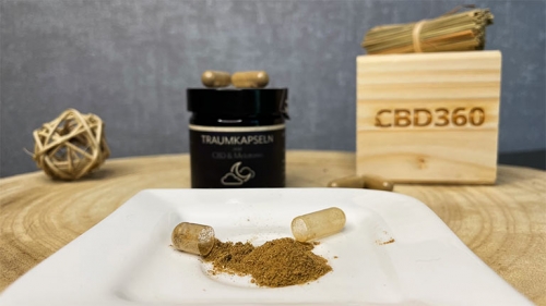 Sanaleo CBD Kapseln mit Melatonin Farbe